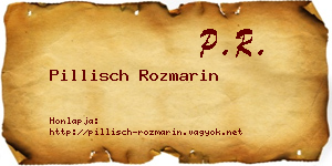Pillisch Rozmarin névjegykártya